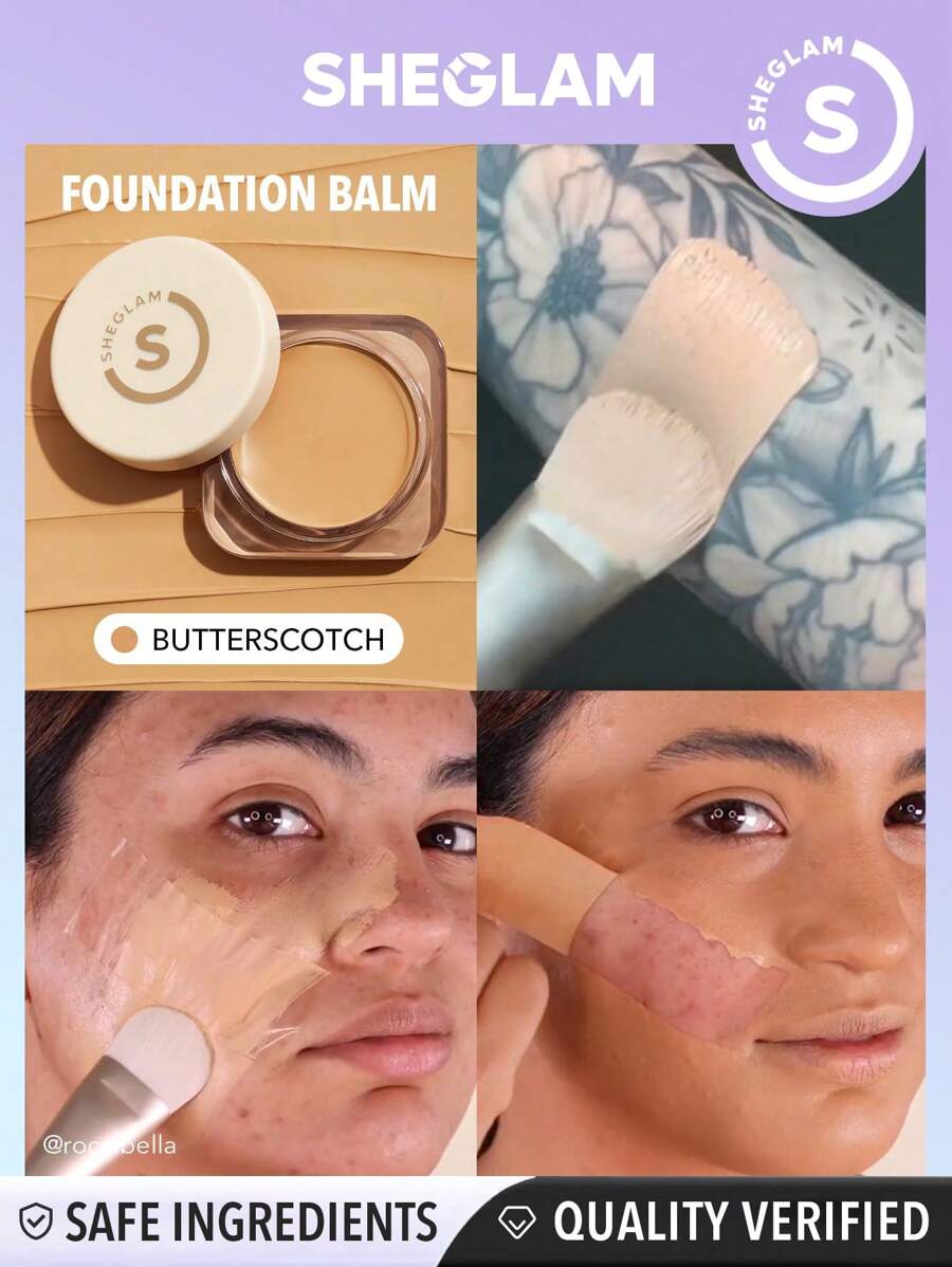SHEGLAM عينة بلسم كريم أساس تغطية كاملة Skinfluencer - Butterscotch
