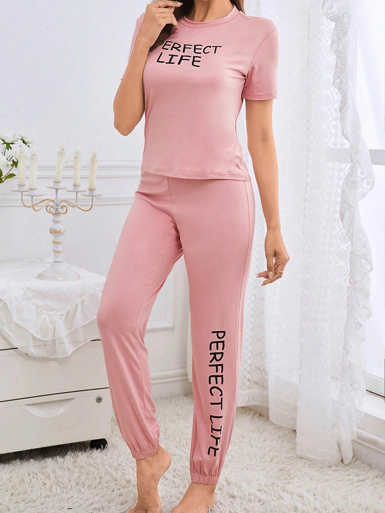 Women'S Letter Printed Homewear Set