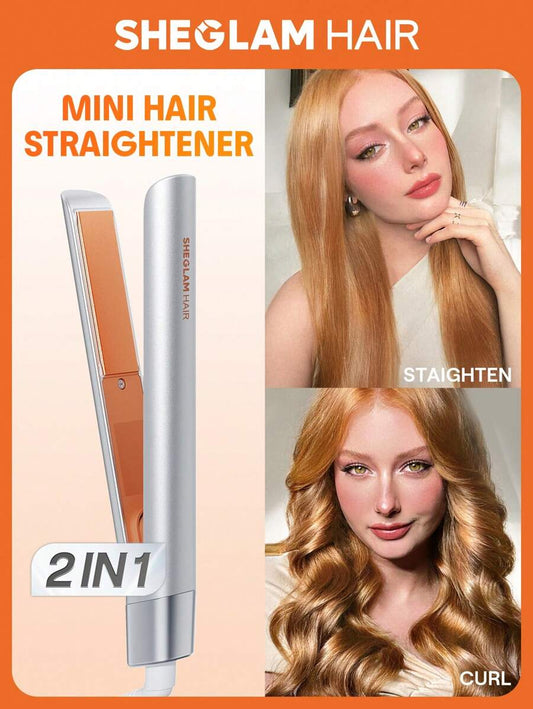 SHEGLAM HAIR الرفيق السفري مكواة الشعر الصغيرة ، مكواة الشعر الصغيرة