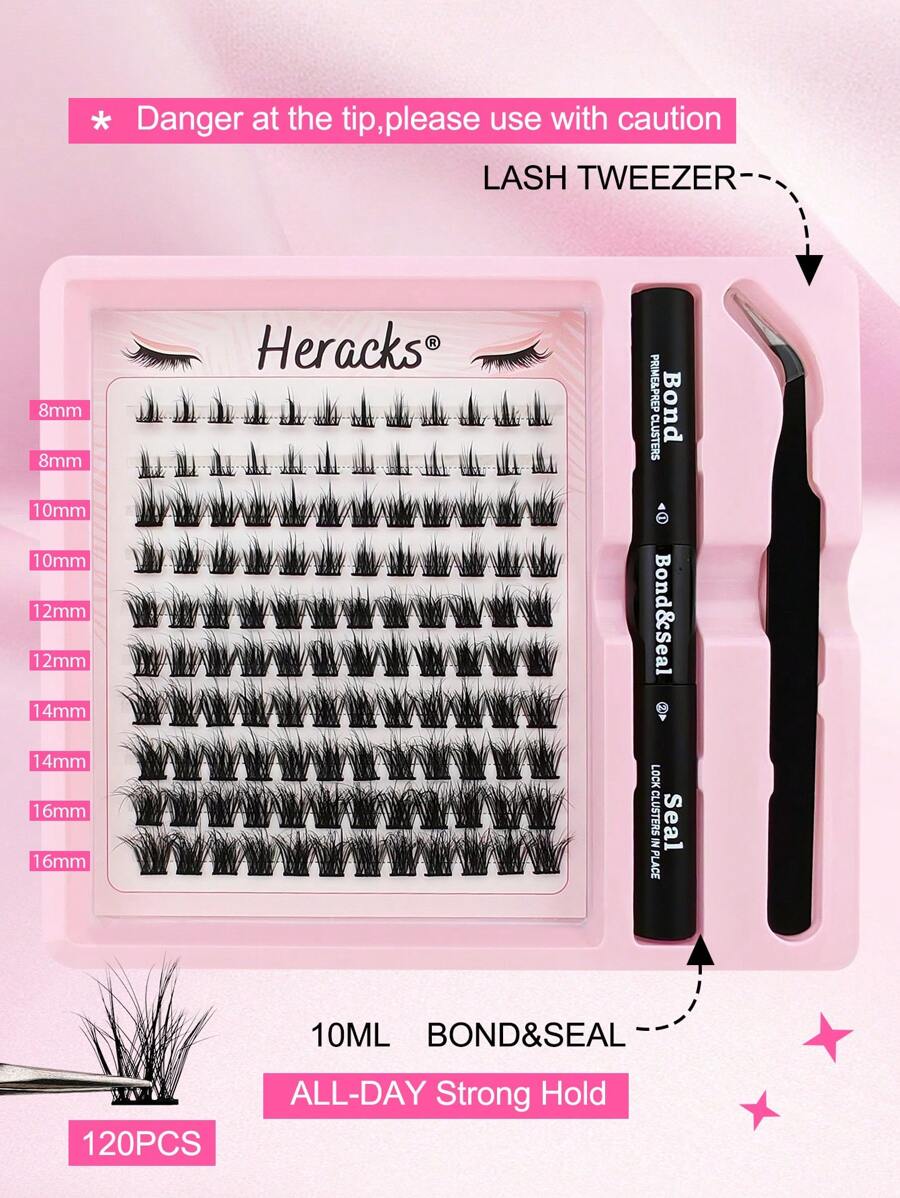 مجموعة رموش الكتلة الفردية 120 قطعة ،مجموعة موسعة من الرموش الصناعية الفردية الناقسة بالقطع بوجود لاصق للرموش ومدمع، ملقط للرموش لرموش الكتلة، وتحويلها إلى رموش الزنابق الفردية، يدويًا، برؤوس صغيرة من الرموش الفردية