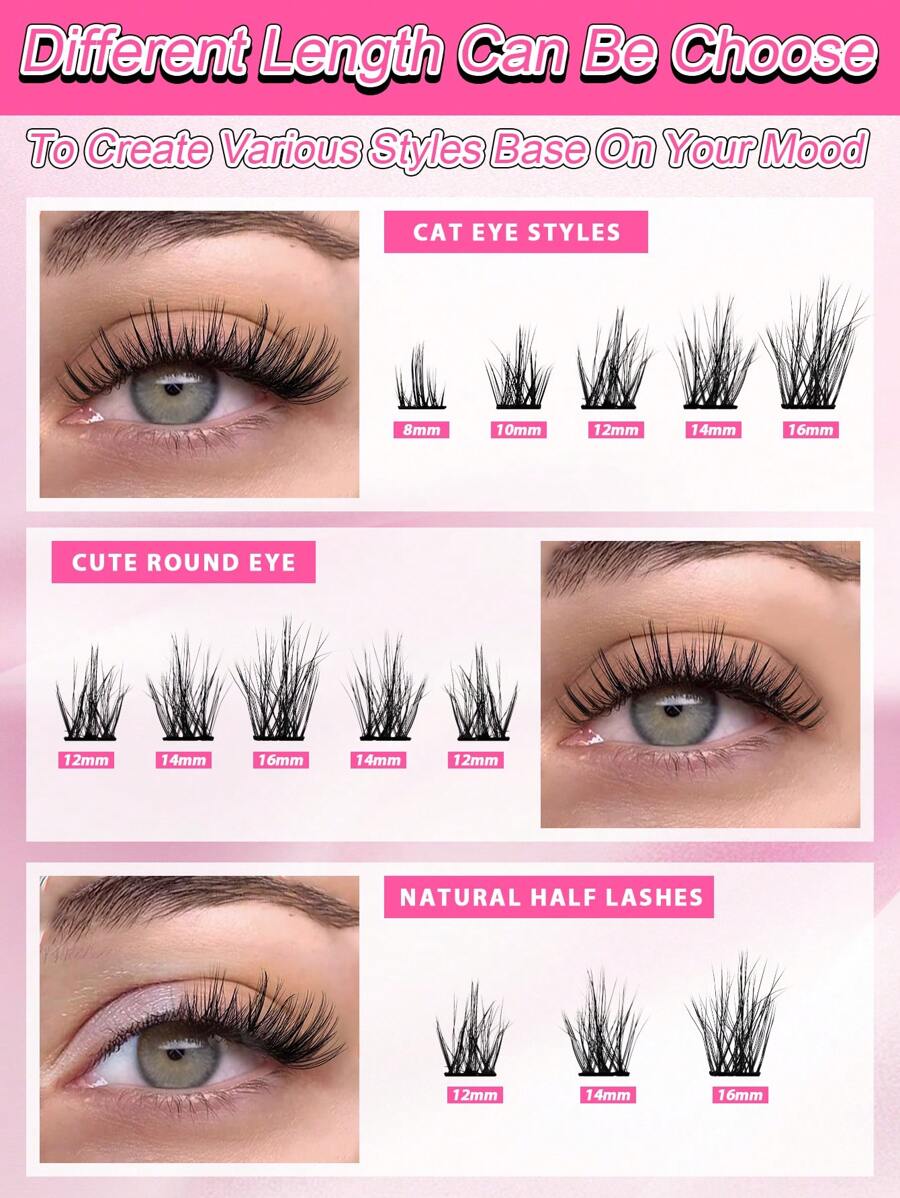 مجموعة رموش الكتلة الفردية 120 قطعة ،مجموعة موسعة من الرموش الصناعية الفردية الناقسة بالقطع بوجود لاصق للرموش ومدمع، ملقط للرموش لرموش الكتلة، وتحويلها إلى رموش الزنابق الفردية، يدويًا، برؤوس صغيرة من الرموش الفردية