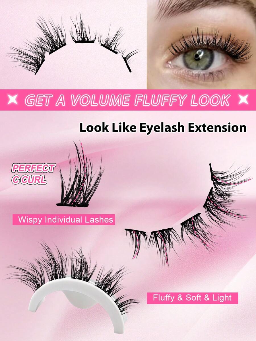 مجموعة رموش الكتلة الفردية 120 قطعة ،مجموعة موسعة من الرموش الصناعية الفردية الناقسة بالقطع بوجود لاصق للرموش ومدمع، ملقط للرموش لرموش الكتلة، وتحويلها إلى رموش الزنابق الفردية، يدويًا، برؤوس صغيرة من الرموش الفردية