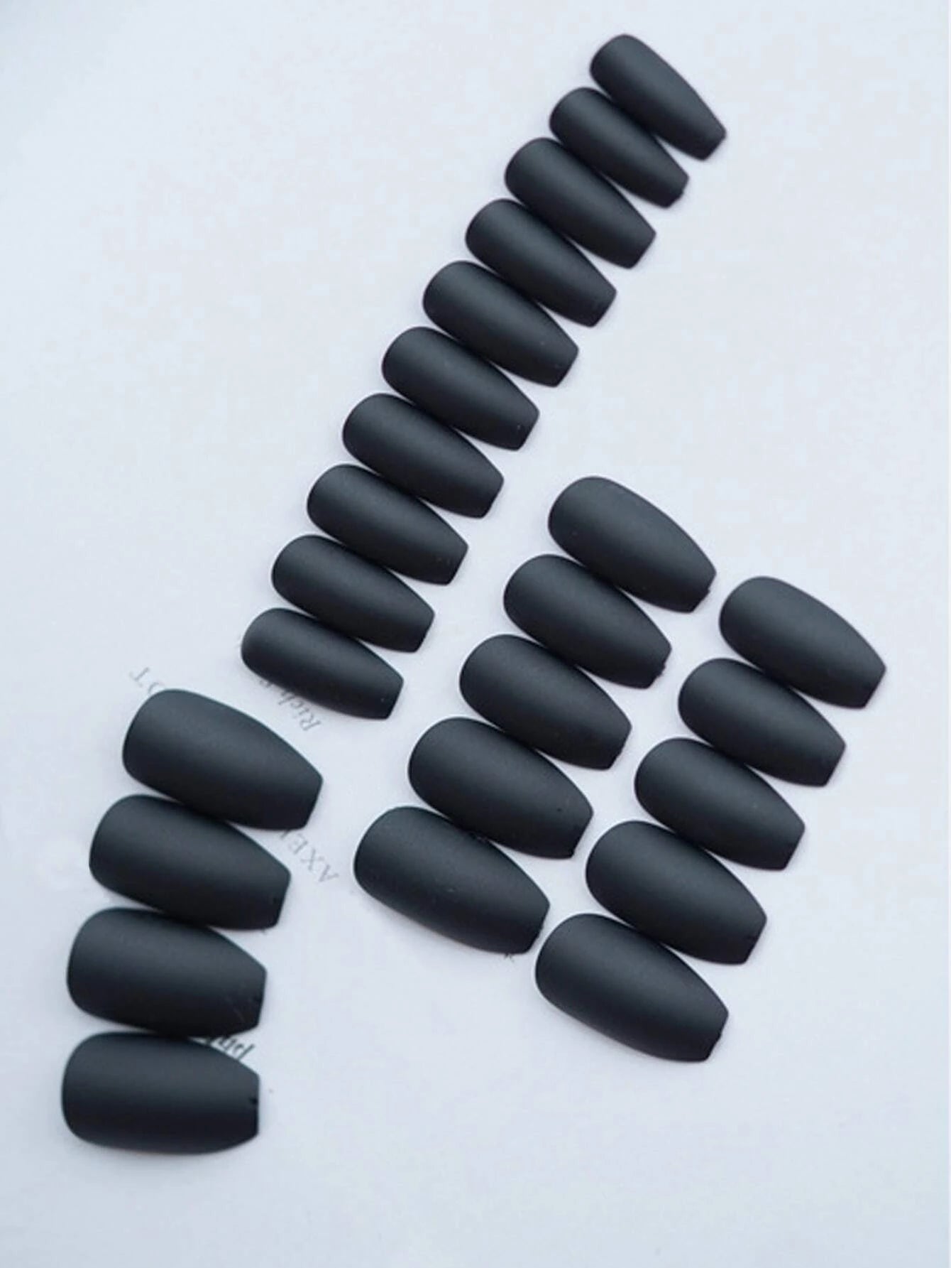 Get Glamorous with 24Pcs Medium Coffin White Matte Pure Color Fake Nail & 1Pc Nail File & 1Sheet Tape