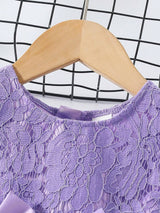 Young Girl Gorgeous Butterfly Bow Decoration Patchwork Lace Tulle Dress