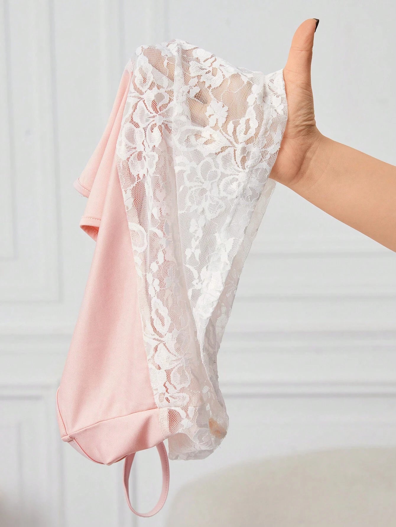 Ladies Lace Patchwork Cami Top and Shorts Sleepwear Set
