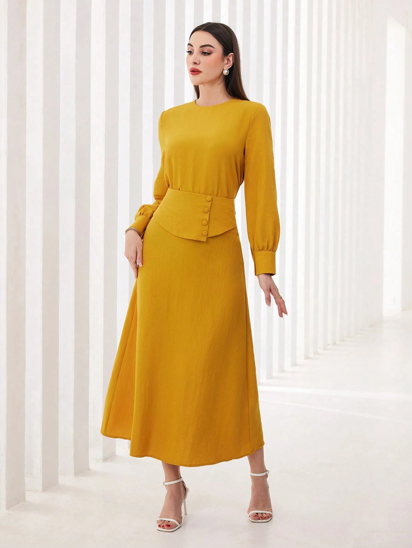 Modely Solid Color Elegant Suit