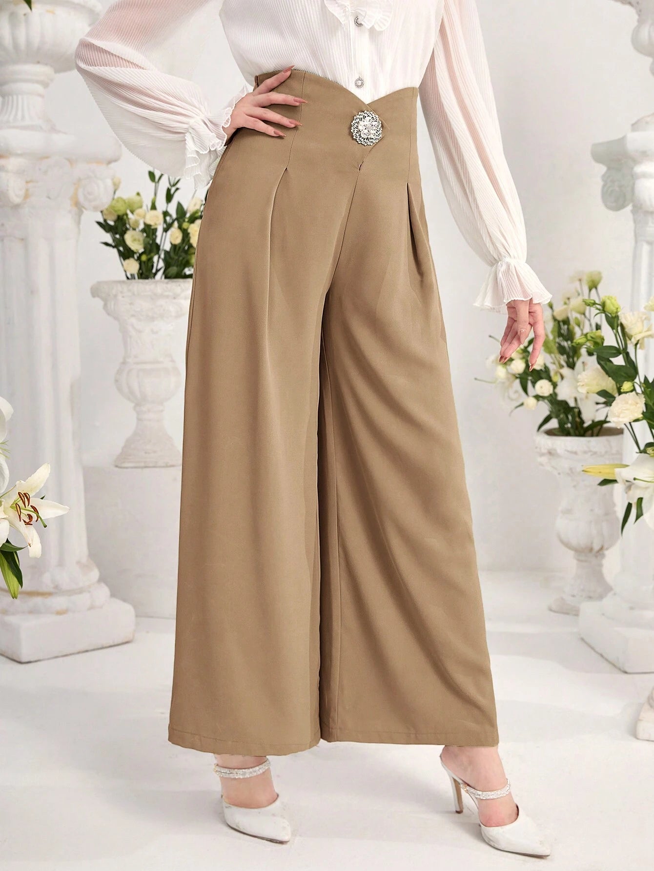 Modely Women'S High-Waisted Wide Leg Pants