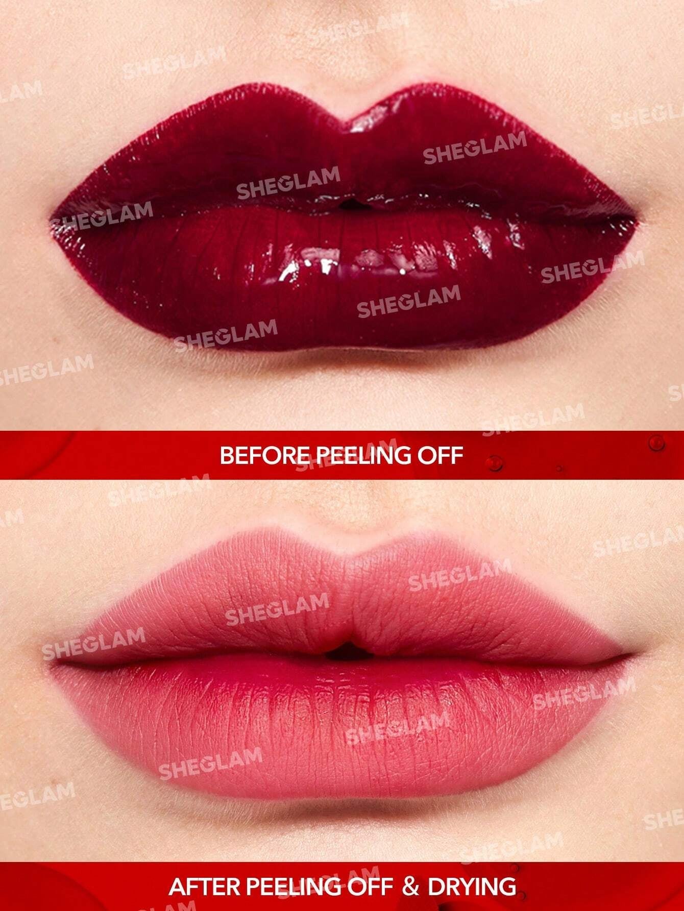 SHEGLAM Peel Talk Lip Tint-Celeb Crush Long-Lasting Waterproof Liquid Lipstick Peel off Lip Stain High Pigment Tattoo Tint Black Friday Sale Gift Lip Tint