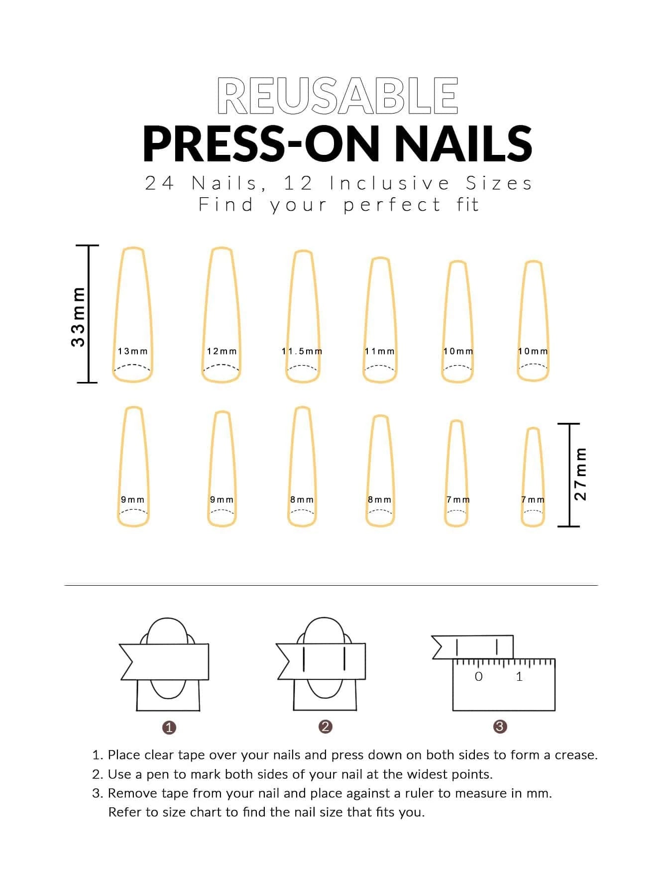 Get Glamorous with 192Pcs Long Coffin Multicolor Ombre Fake Nail