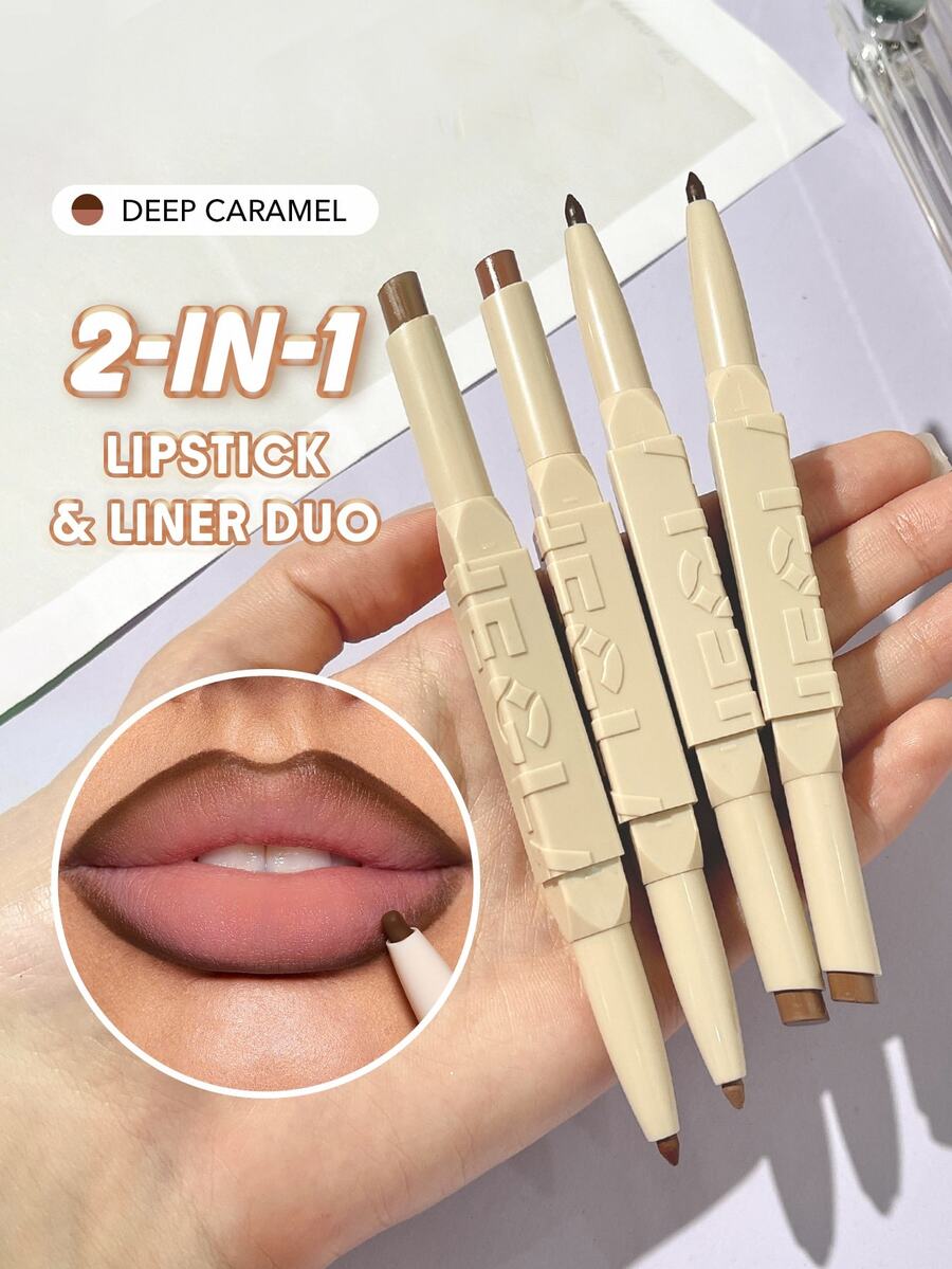 SHEGLAM Deep Caramel  قلم أحمر شفاه وآيلاينر 2 في 1