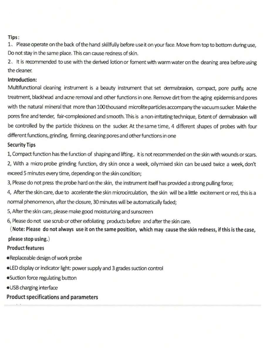 SHEIN USB مكنسة شفط المسام لإزالة الرؤوس السوداء بشحن