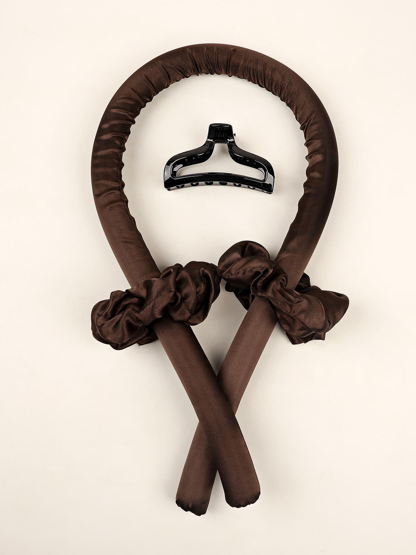 SHEIN مجموعة 4 قطع مجعدات شعر صلبة بدون حرارة