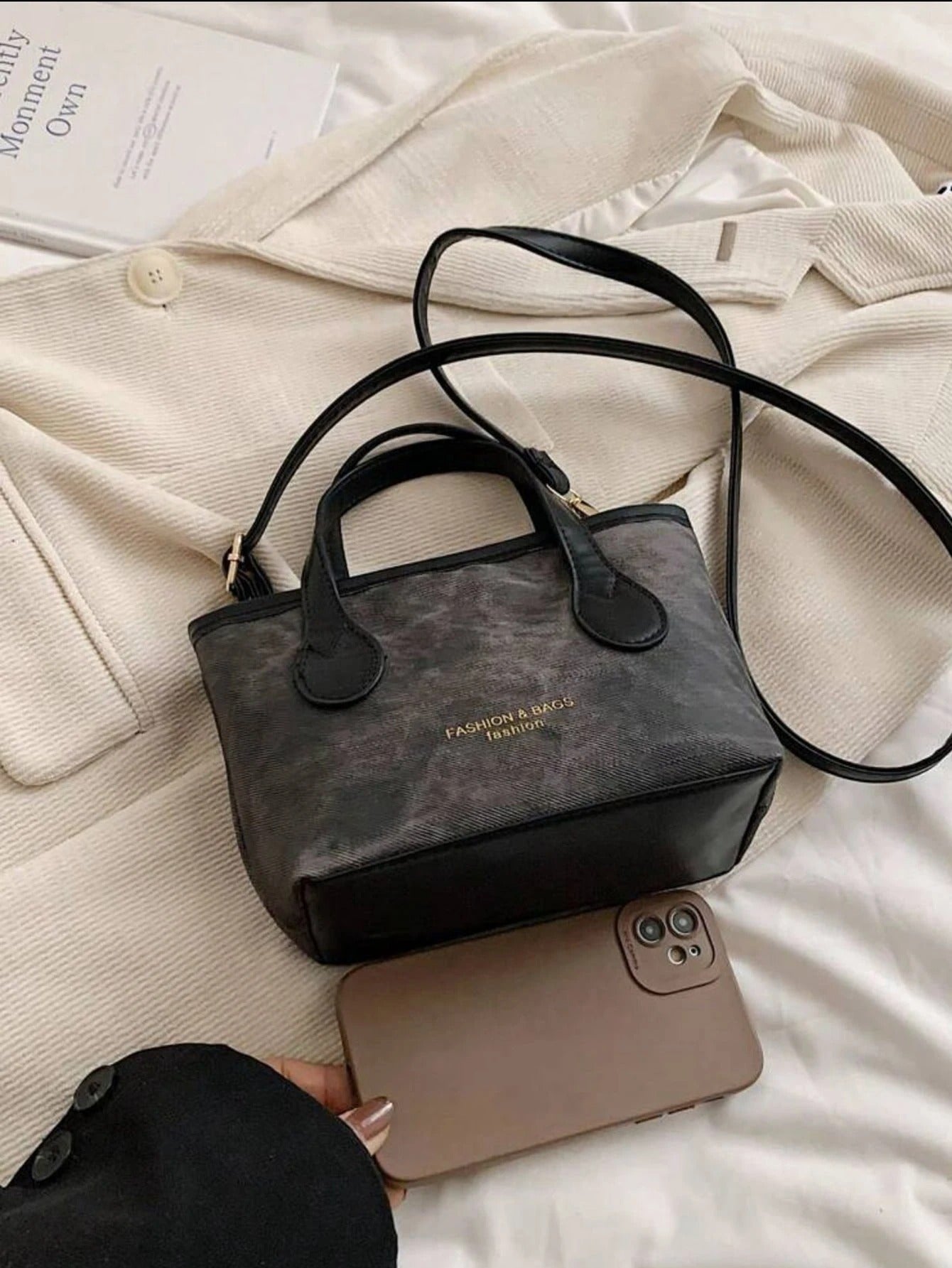 SHEIN حقيبة كتف كروس نسائية كبيرة السعة