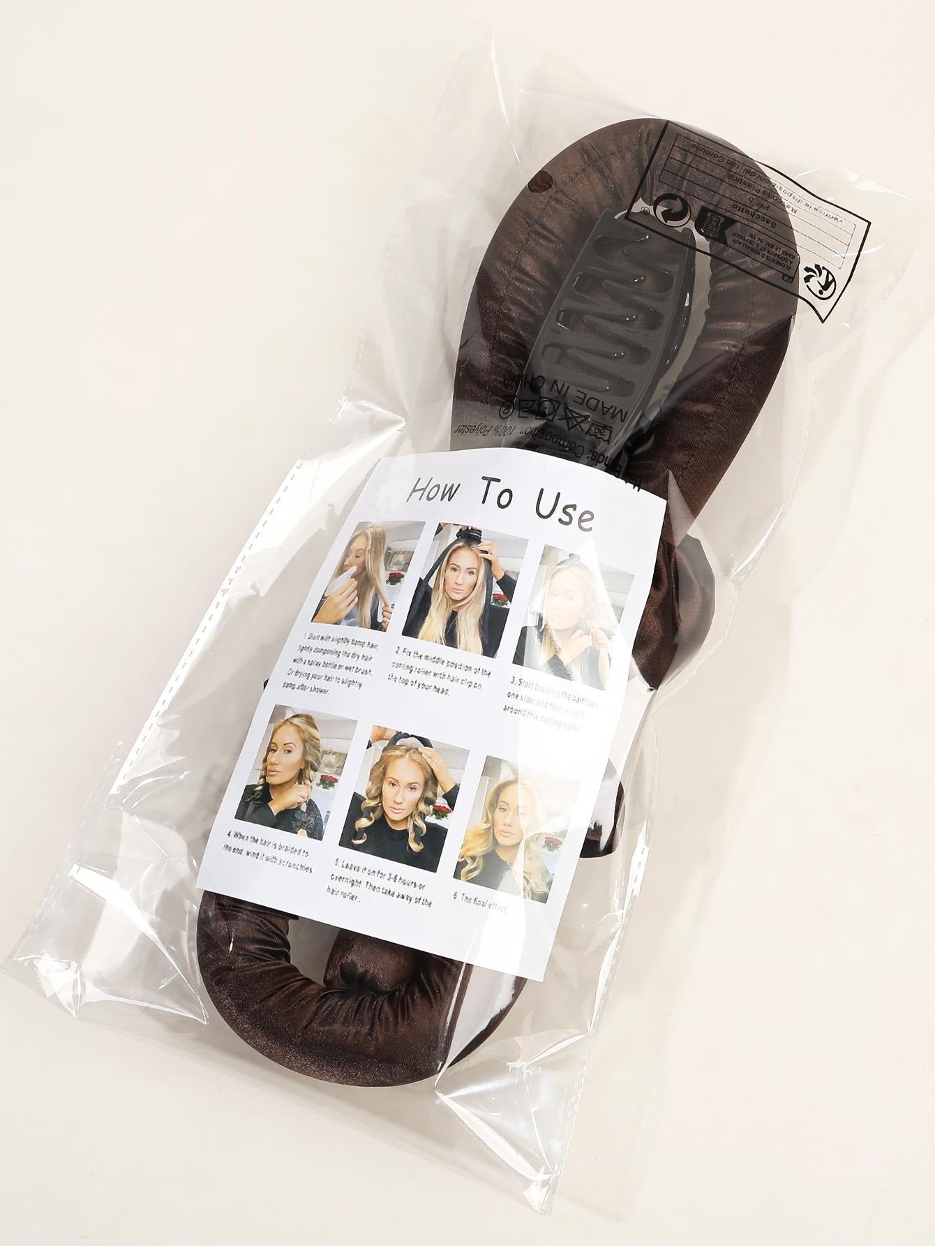 SHEIN مجموعة 4 قطع مجعدات شعر صلبة بدون حرارة