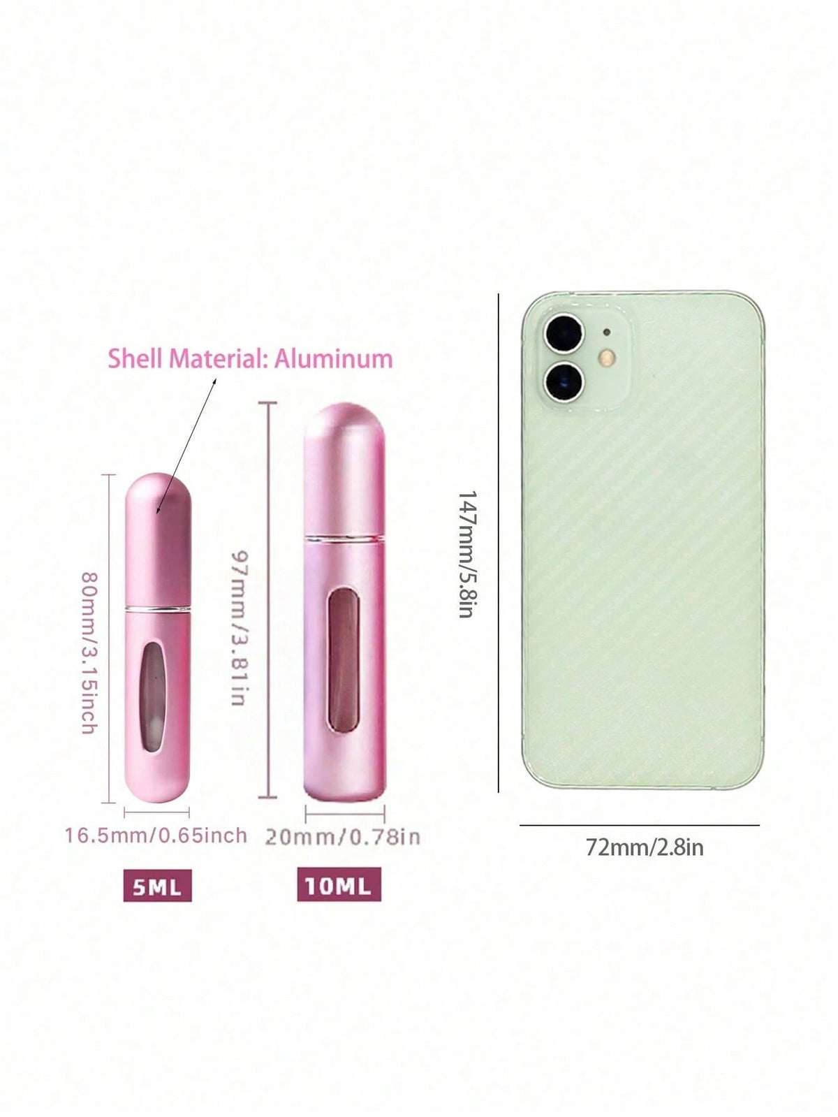 SHEIN زجاجة رذاذ عطر صغيرة قابلة لإعادة التعبئة