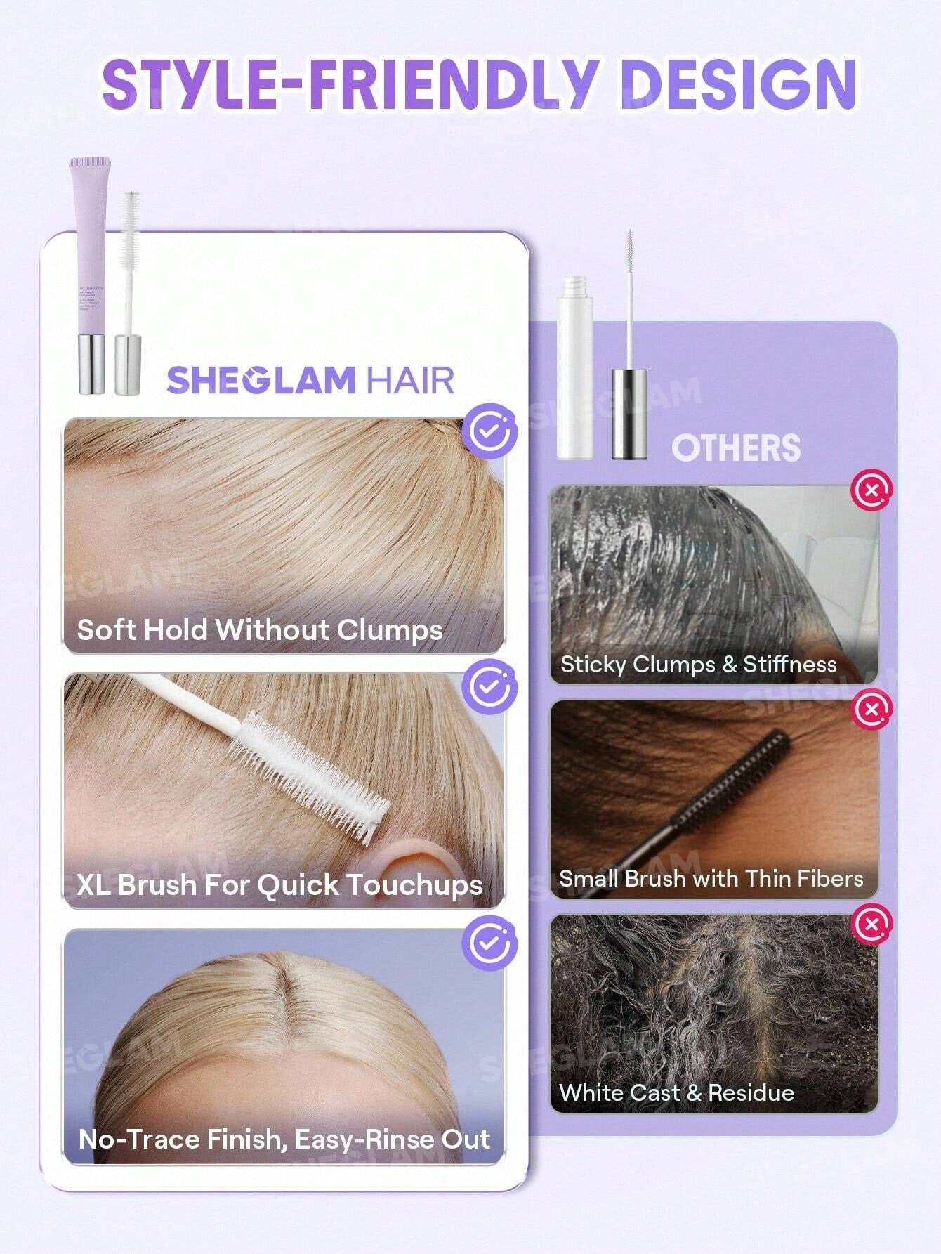 SHEGLAM HAIR ماسكارا لترويض الشعر المجعد والمتطاير