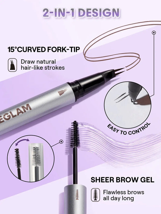 SHEGLAM Real Flow قلم تصفيف الحواجب محدد دقيق