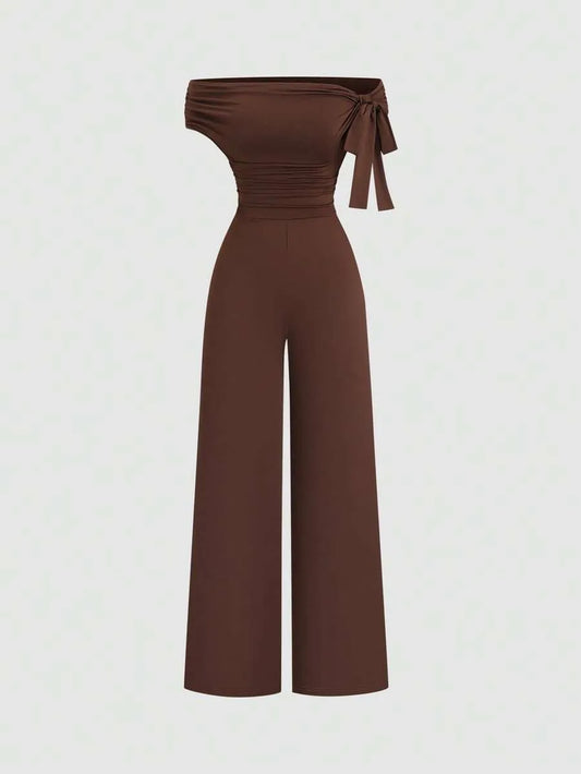 SHEIN Sweetra جمبسوت نسائي بكتف واحد