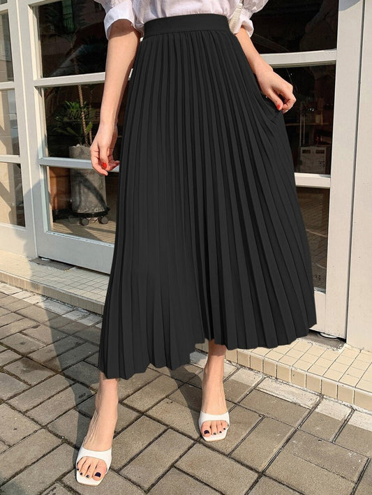 SHEIN Wynsel تنورة متموجة بكسرات