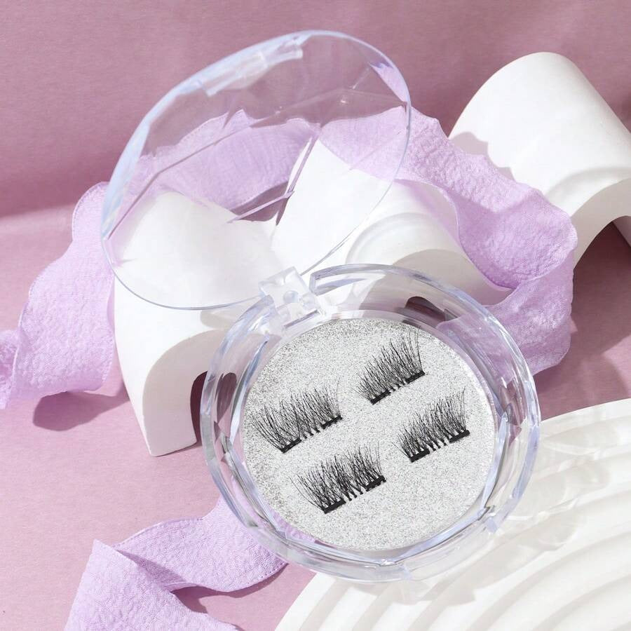 SHEIN زوج رموش مغناطيسية نصف العين ناعمة وطبيعية