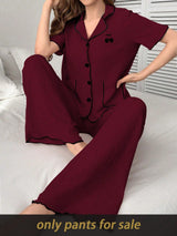SHEIN بنطلون جاكارد مضلع بألوان متباينة (بنطلون فقط)