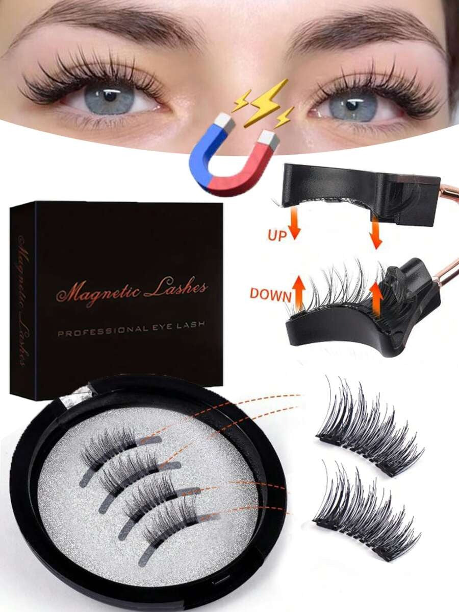 SHEIN Curl رموش مغناطيسية نصية وخفيفة