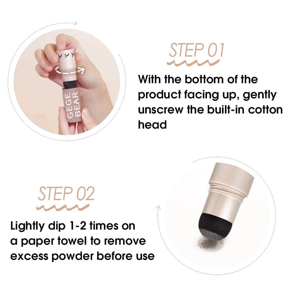 SHEIN Gege Bear بودرة شعر خفيفة لملئ الفراغات بلون أسود