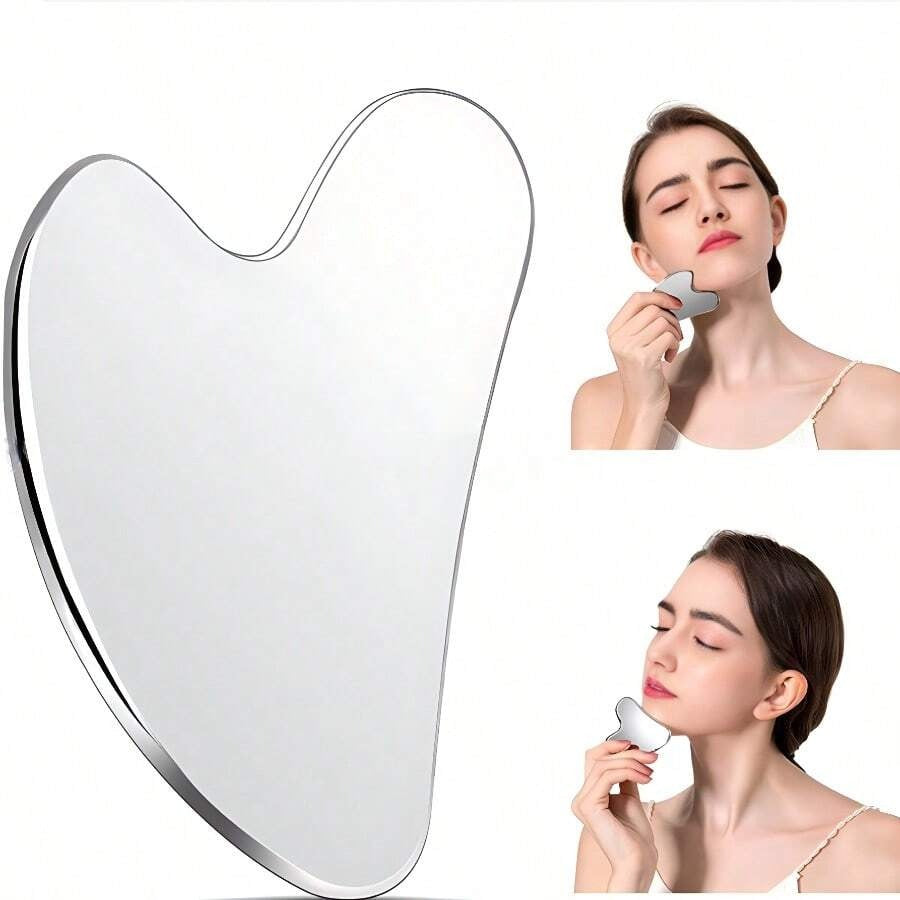 SHEIN ملعقة مزج فولاذية لتدليك الوجه والجسم وجوا شا