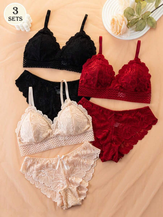 SHEIN طقم داخلي نسائي مميز 6 قطع