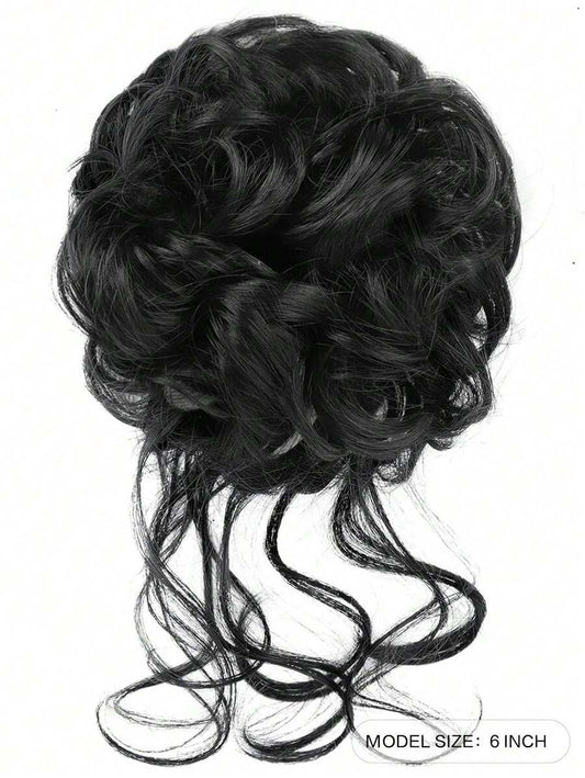 SHEIN وصلة شعر للكعكة خصل مجعدة بتصميم كثيف وطبيعي