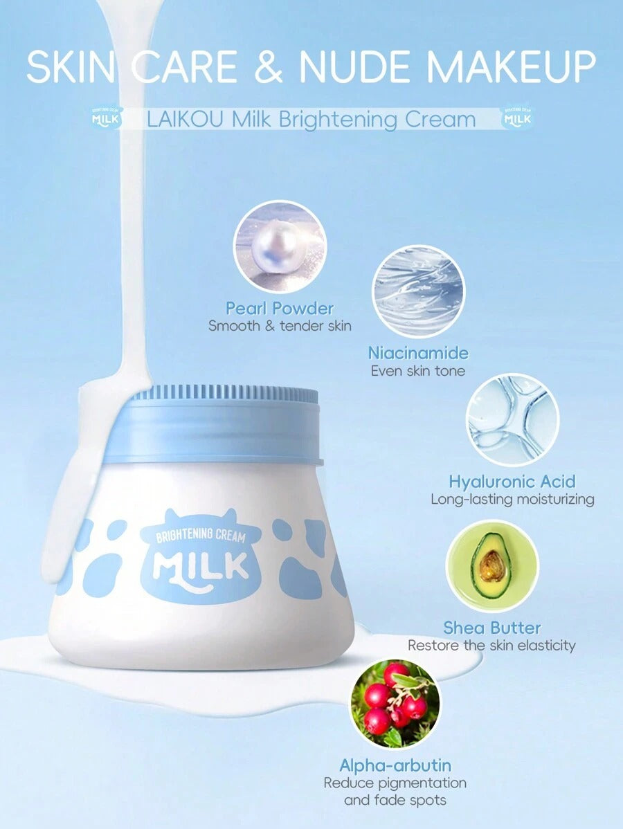 LAIKOU مجموعة كريم وجه 2 قطعة مضيء ومرطب لتوحيد لون البشرة