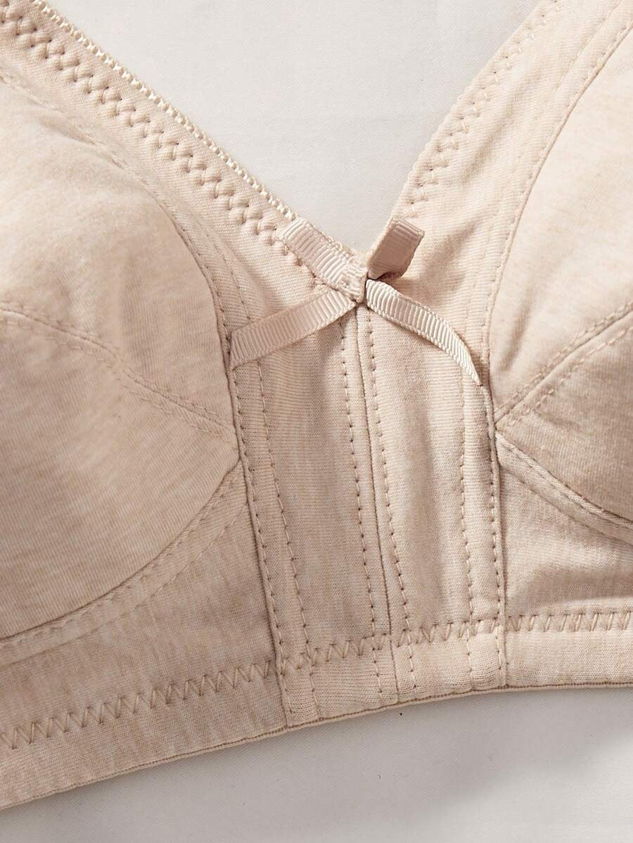 SHEIN طقم مكون من 3 حمالات صدر بلون موحد