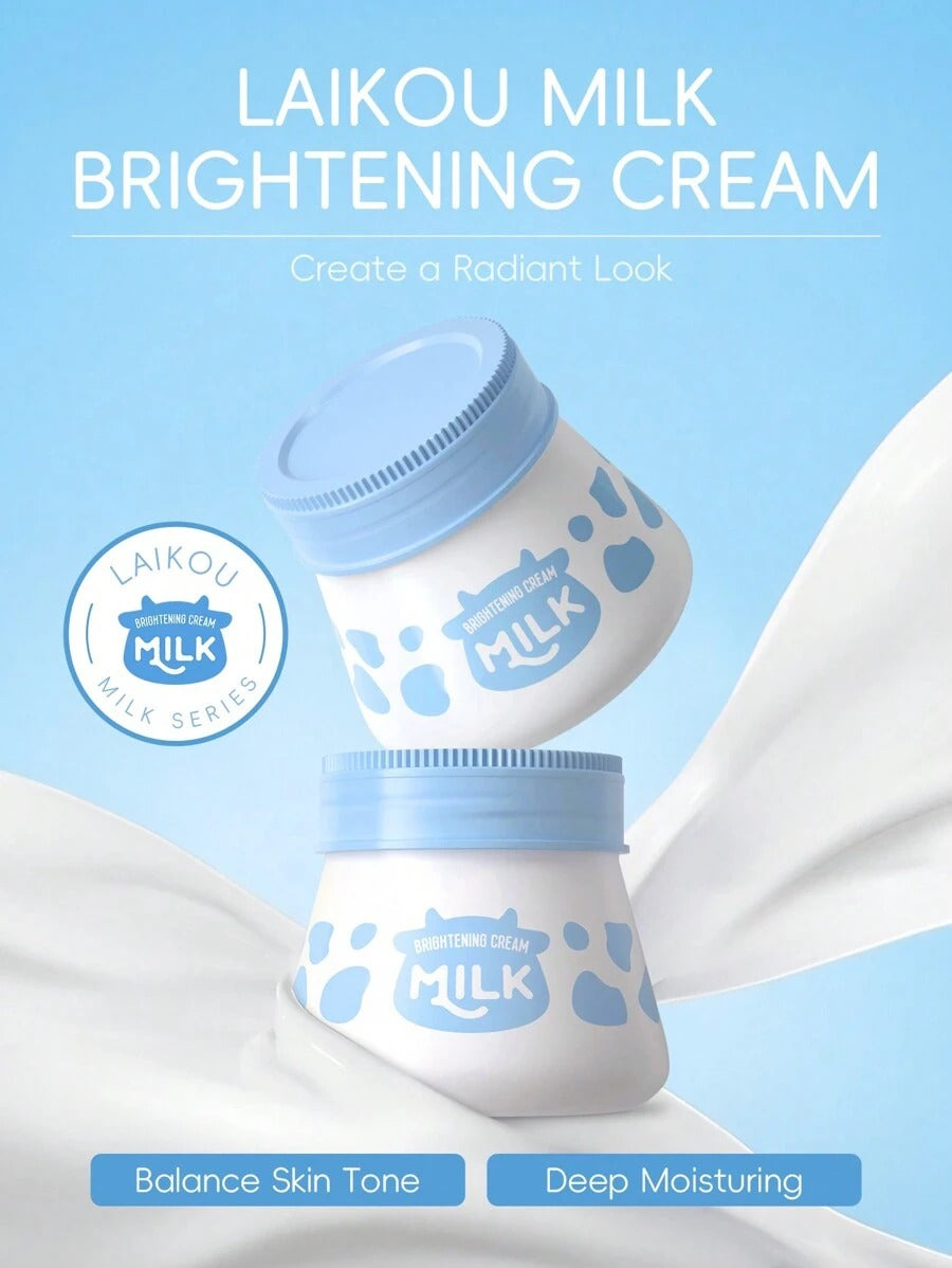 LAIKOU مجموعة كريم وجه 2 قطعة مضيء ومرطب لتوحيد لون البشرة
