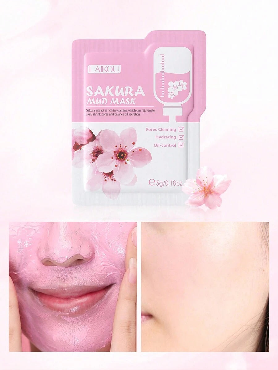 LAIKOU طقم هدايا عناية بالبشرة بالكرز الياباني 5 قطع