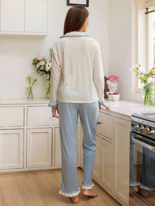 SHEIN Snug Reverie طقم بيجامة أبيض