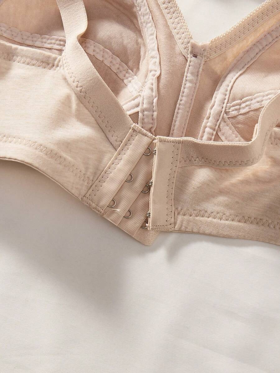 SHEIN طقم مكون من 3 حمالات صدر بلون موحد