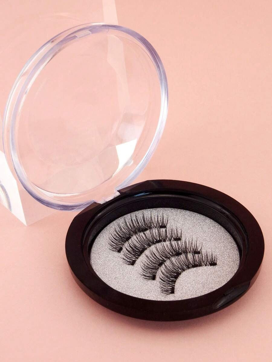 SHEIN طقم 4 قطع آيلاينر ورموش مغناطيسية طبيعية