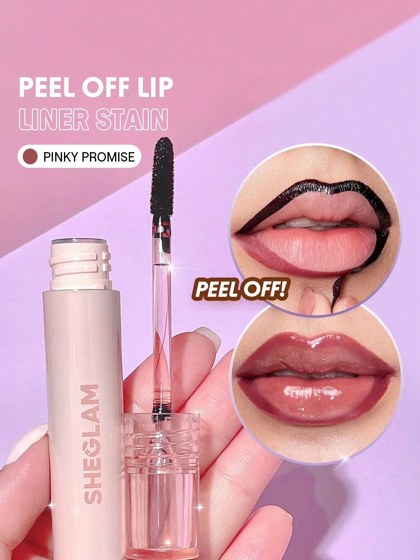 SHEGLAM Fall In Line محدد شفاه قابل للتقشير Pinky Promise
