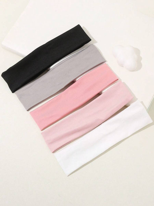 SHEIN شريط رأس أساسي 5 قطع مضاد للانزلاق