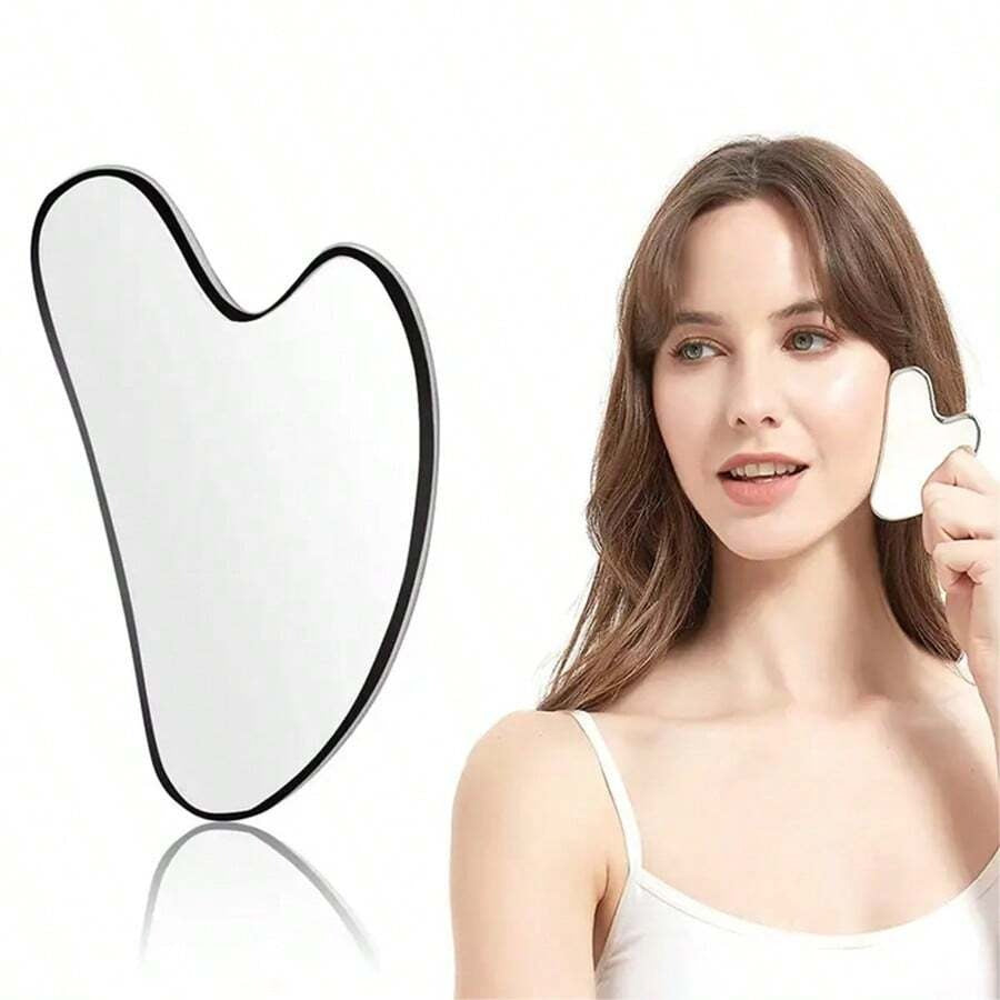SHEIN ملعقة مزج فولاذية لتدليك الوجه والجسم وجوا شا