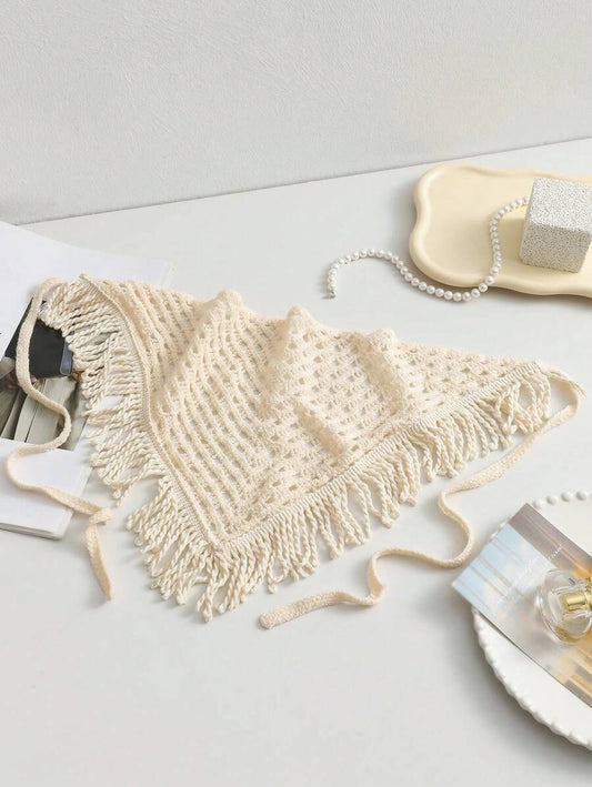 SHEIN وشاح بندانا بيج دانتيل بنقشة زهور