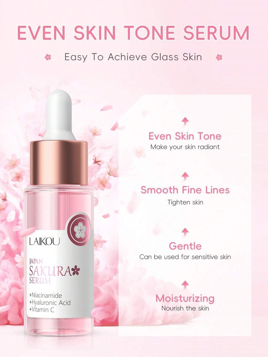 LAIKOU طقم هدايا عناية بالبشرة بالكرز الياباني 5 قطع