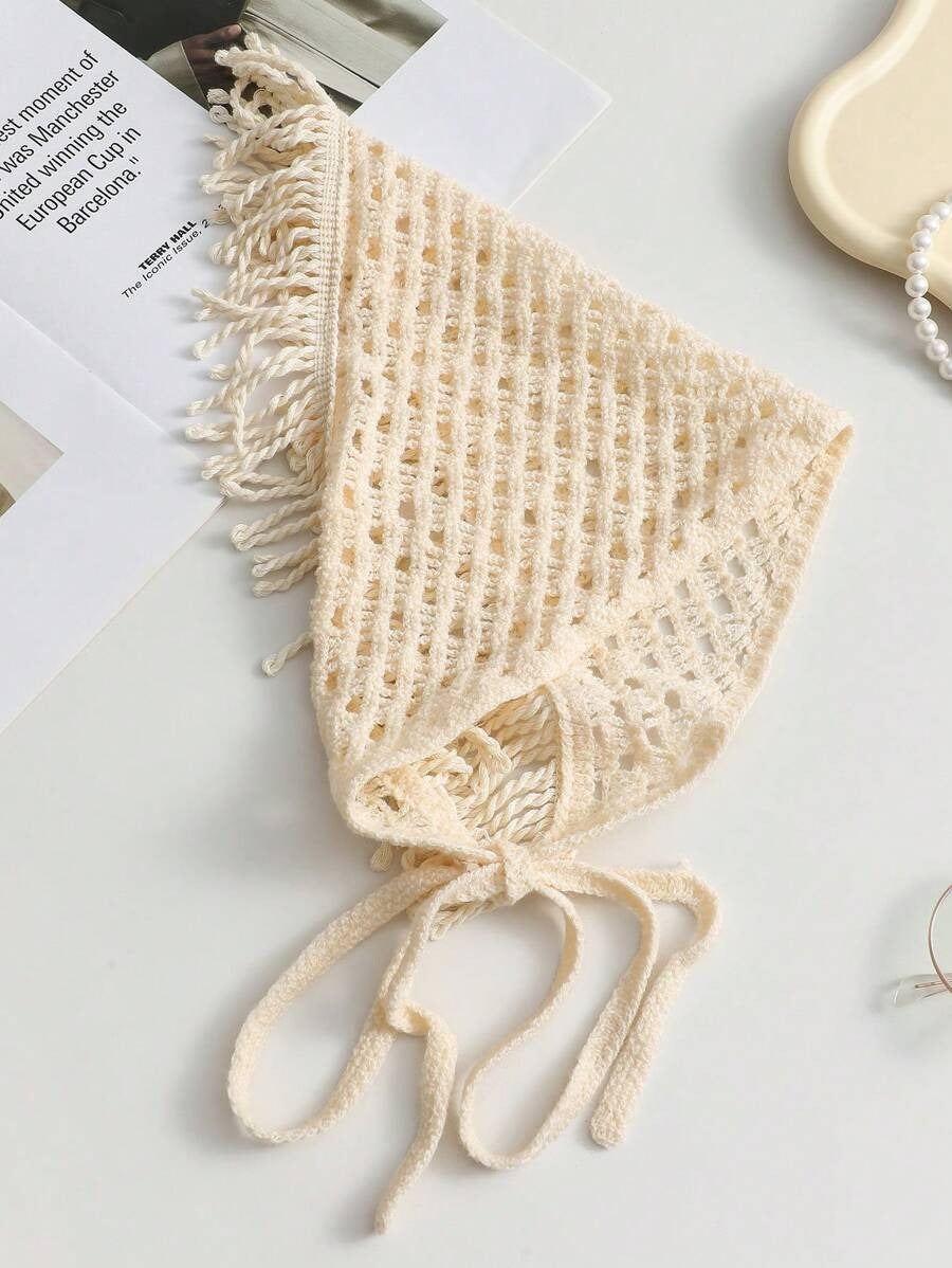 SHEIN وشاح بندانا بيج دانتيل بنقشة زهور