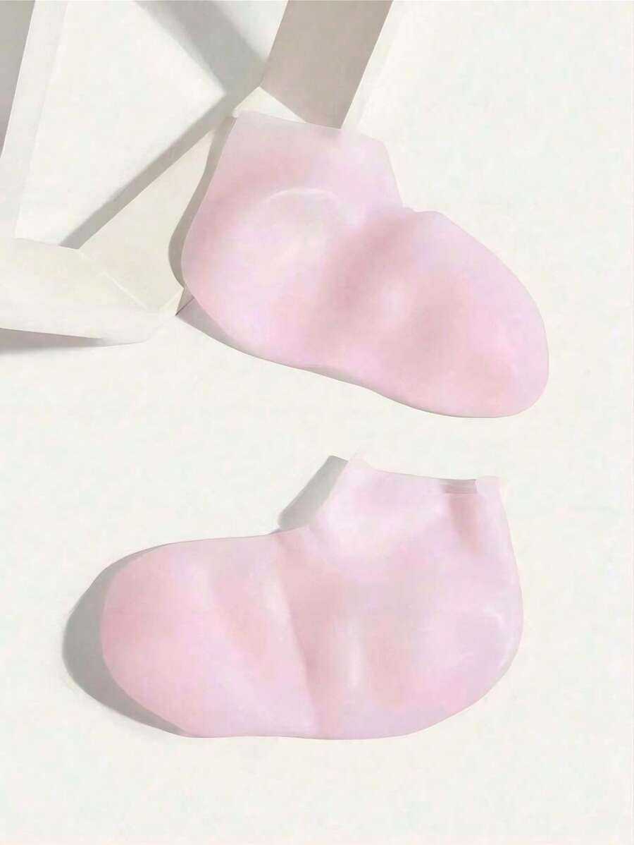 SHEIN زوج من الجوارب السيليكون المرنة لون وردي