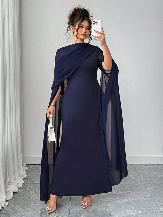 SHEIN Elenzga فستان شيفون طويل راقي