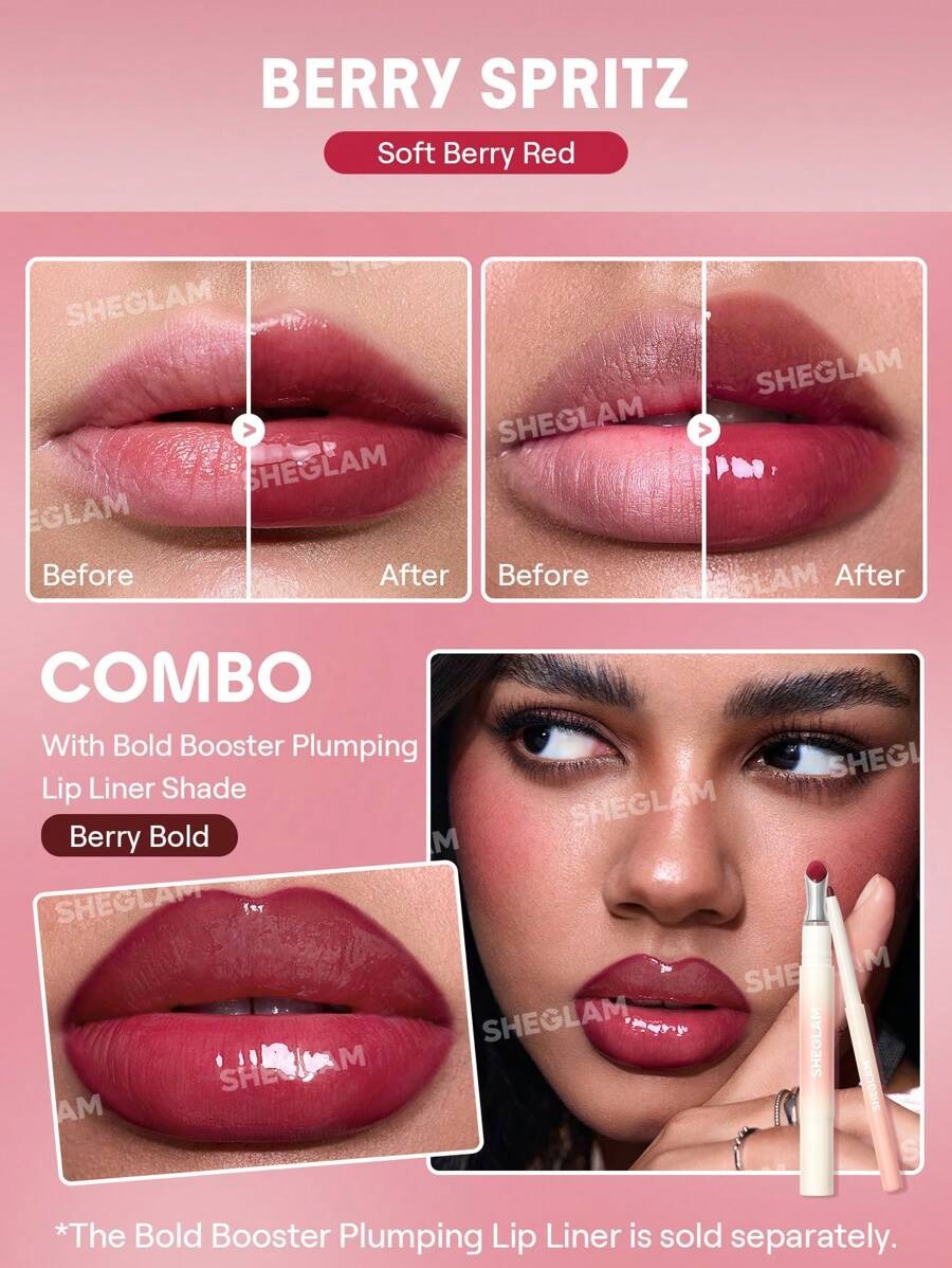 SHEGLAM Berry Spritz منفخ شفايف ملمع