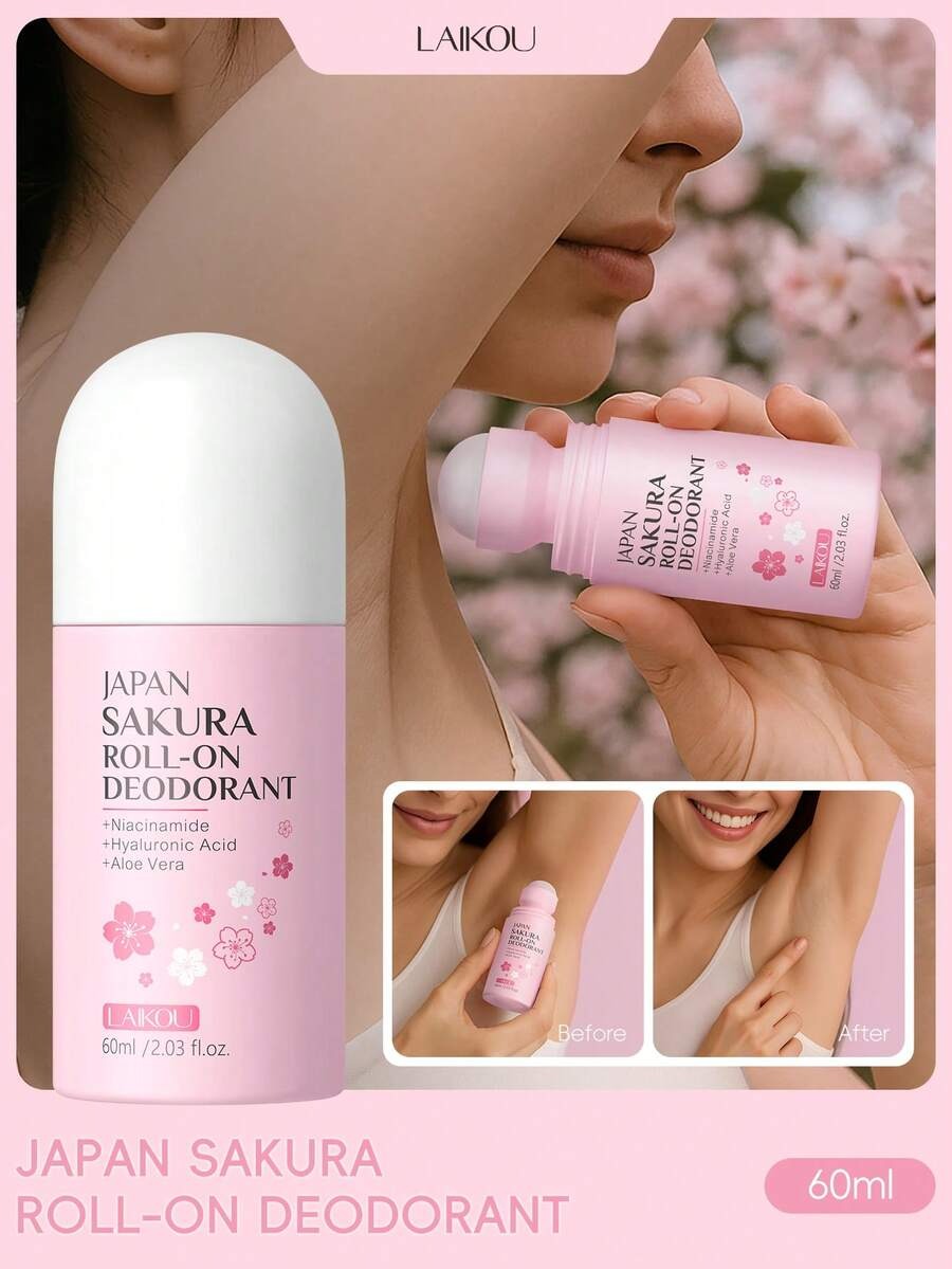 LAIKOU مزيل عرق رول من عطر الكرز الياباني سكورا