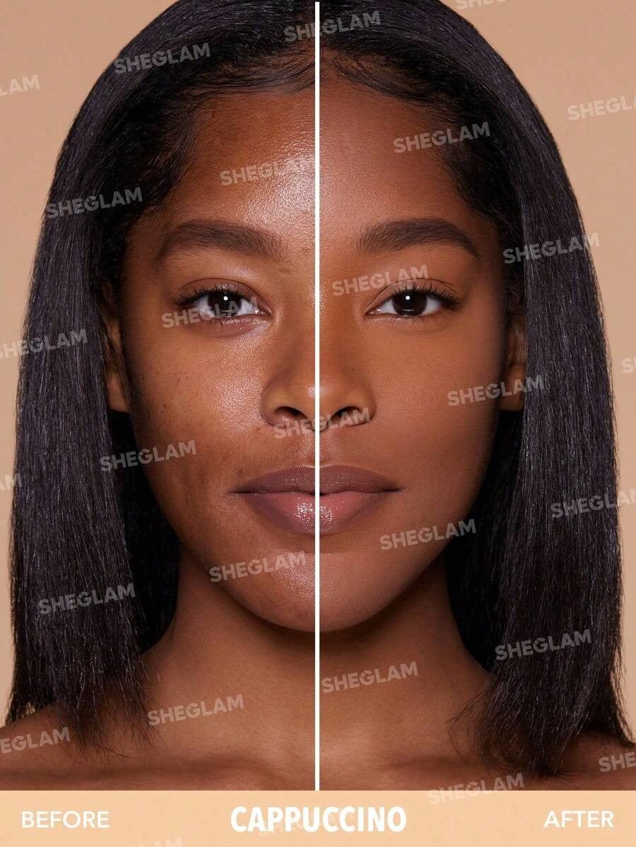 SHEGLAM Cappuccino بودرة أساس  تغطية عالية بلمسة ناعمة ولون