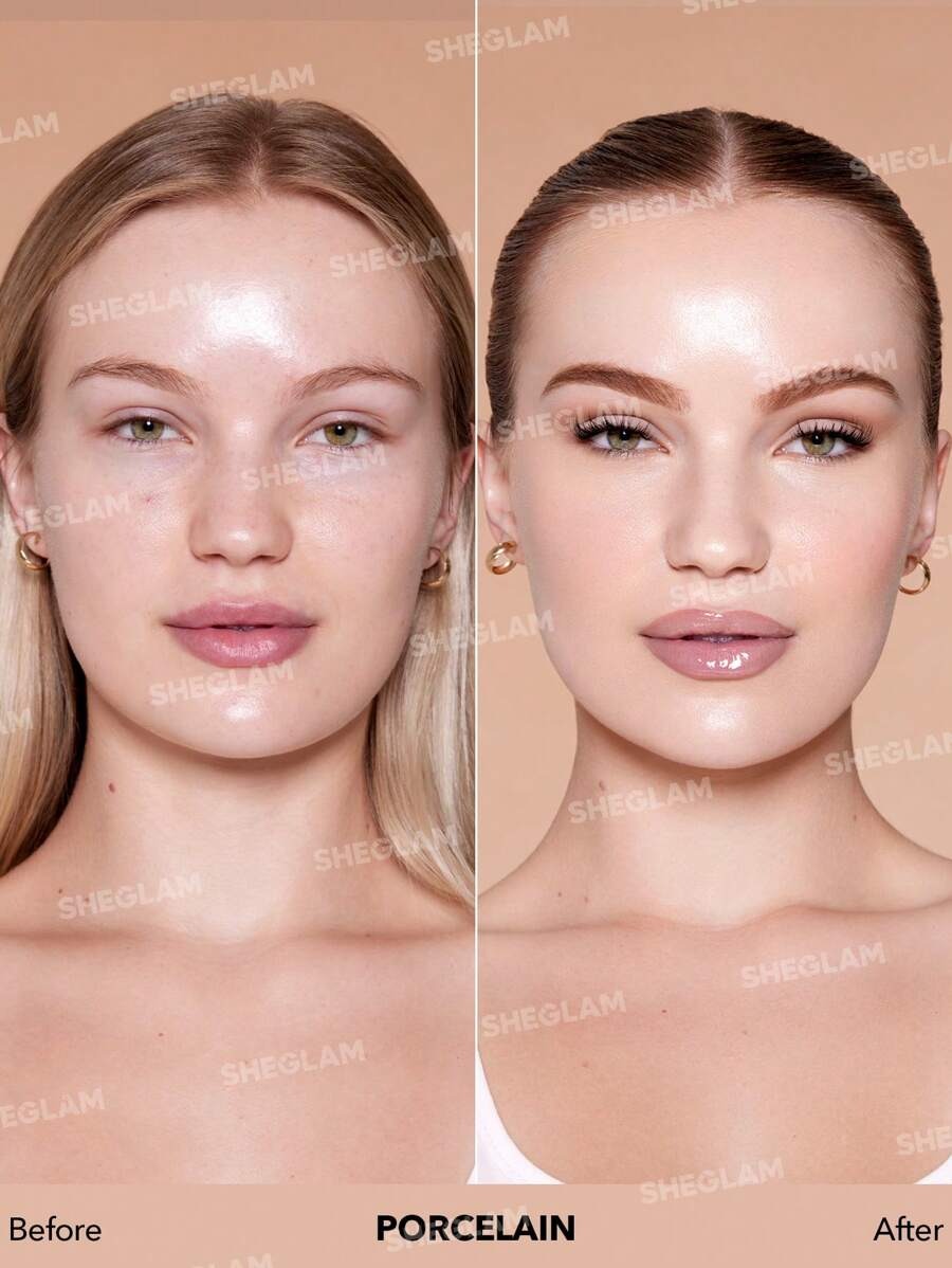 SHEGLAM Skinfinite عينة كريم أساس مرطب لون بورسلين