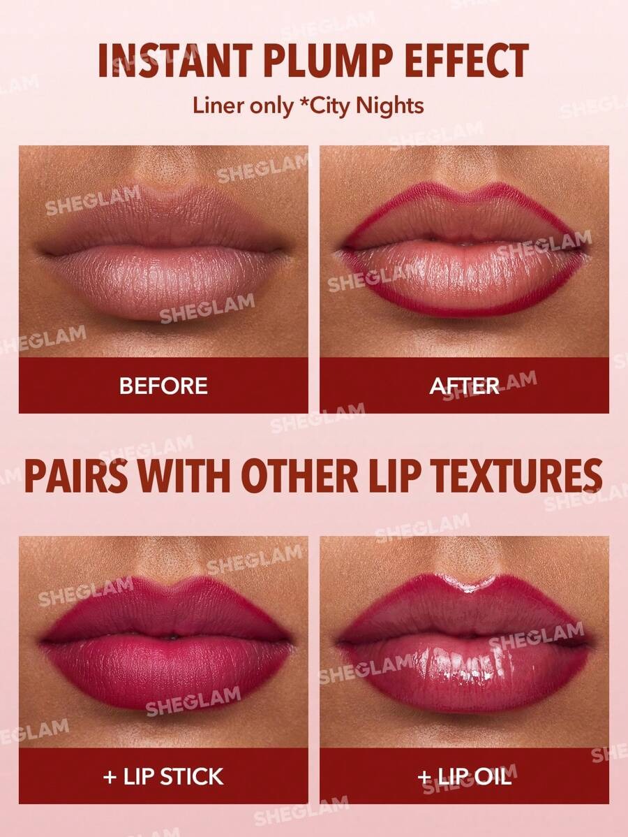 SHEGLAM Crimson قلم تحديد الشفاه